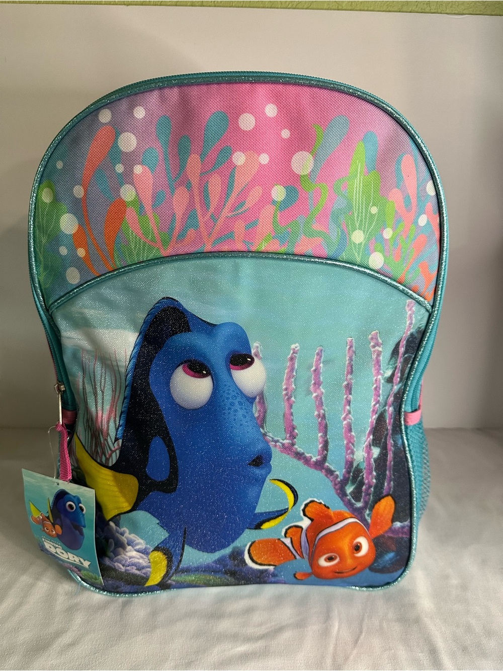 Disney Finding Dory Kids Backpack - Aqua & Pink